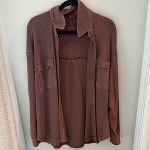 Aerie oversized Cardigan in Rich Brown